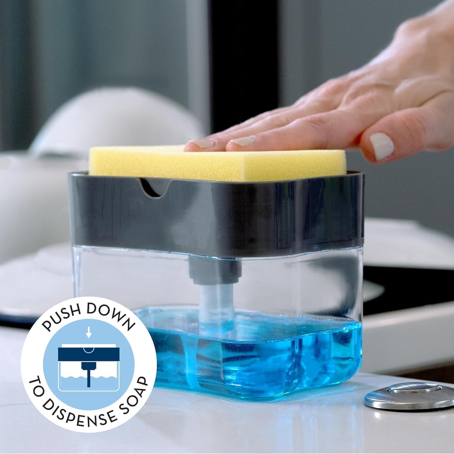 Storepheus™ CleanFlow 2-in-1 Soap Dispenser