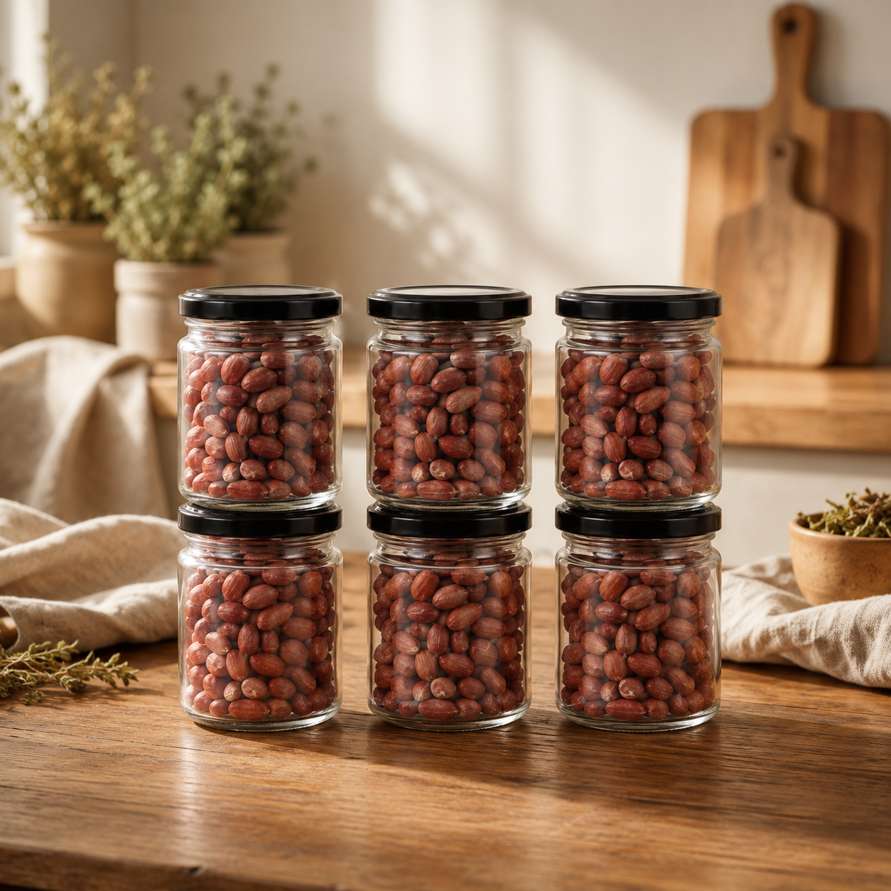Storepheus™ MiniSeal 200ML Glass Jar Set of 6