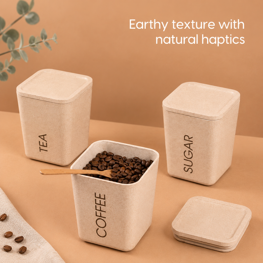 Storepheus™ EcoSeal Tea Coffee Sugar Canister Set