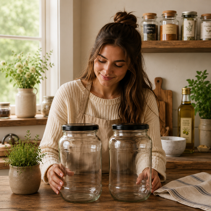 Storepheus™ JumboSeal 1100ML Glass Jar Set of 3