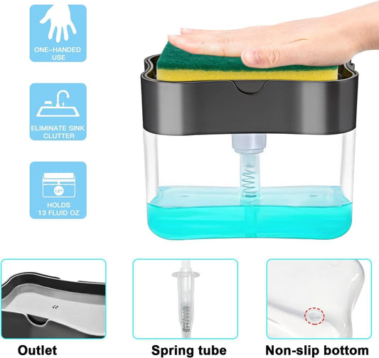 Storepheus™ CleanFlow 2-in-1 Soap Dispenser
