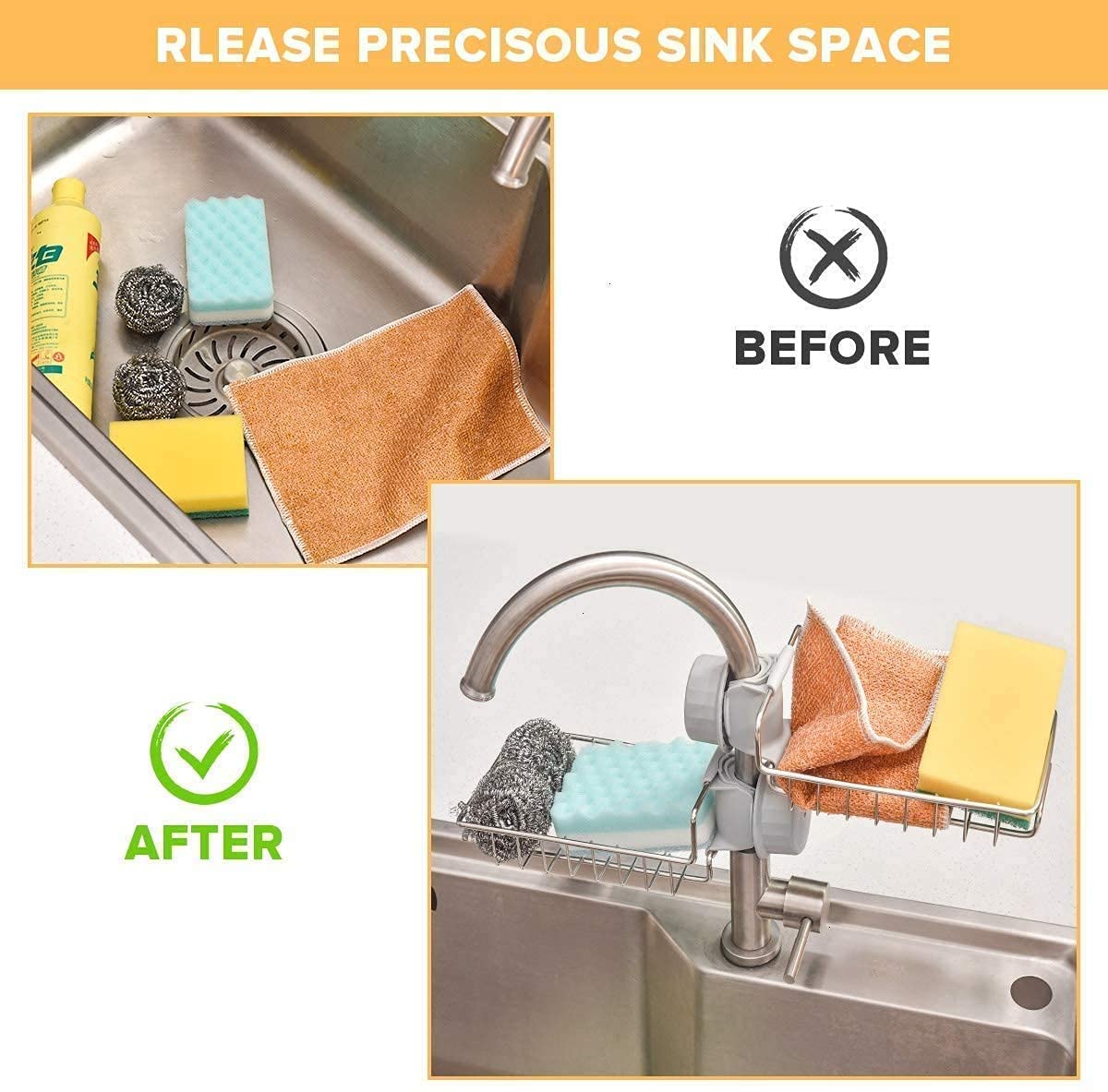 Storepheus™ SinkMate Over-Faucet Sponge Holder