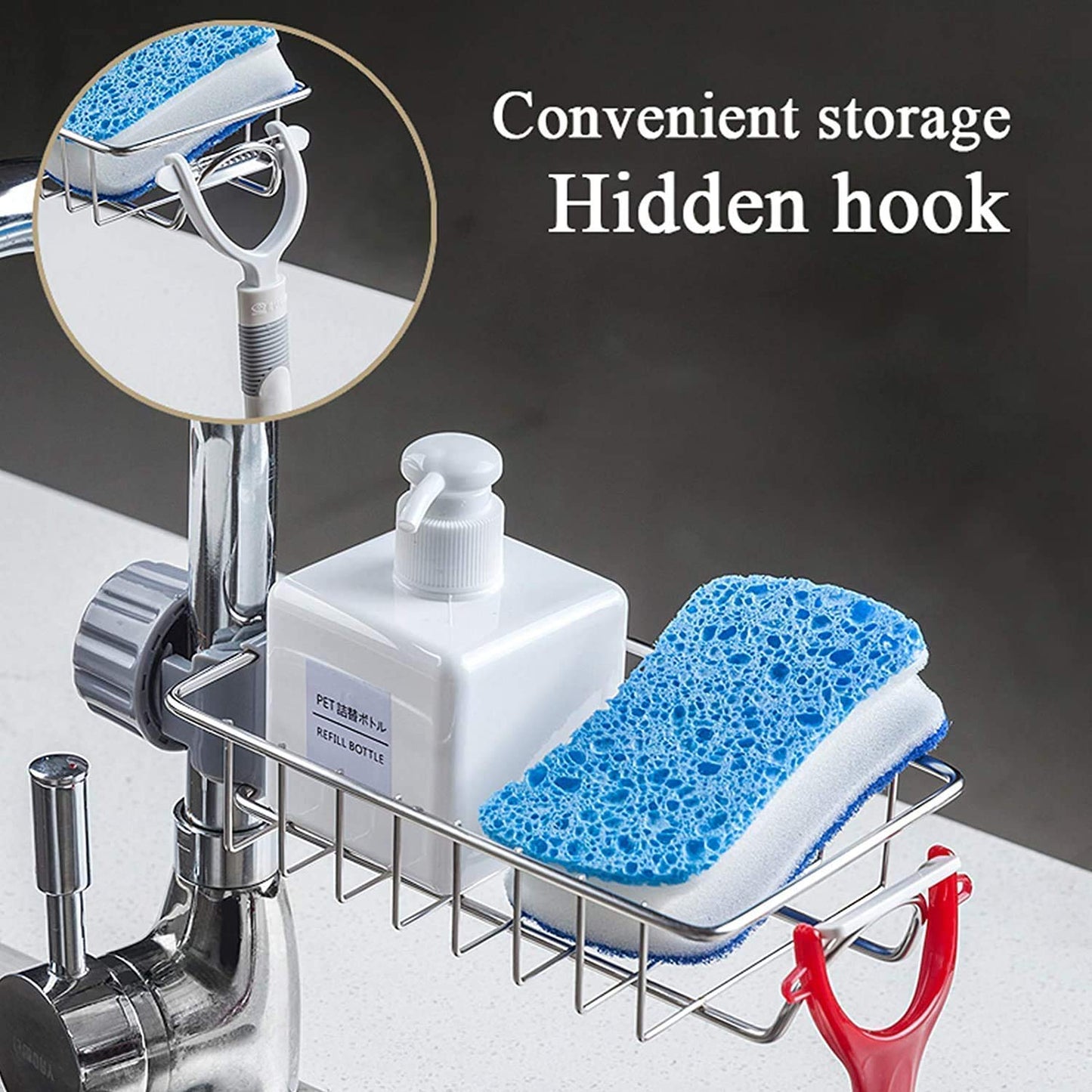 Storepheus™ SinkMate Over-Faucet Sponge Holder