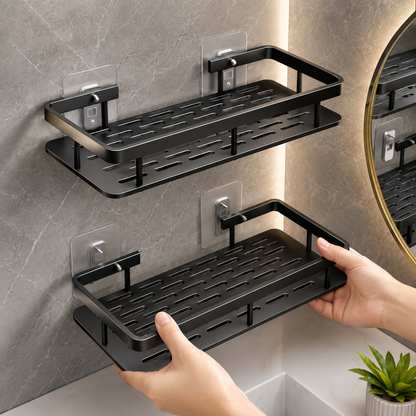 Storepheus™ WallMax Adhesive Bathroom Shelf Set of 2