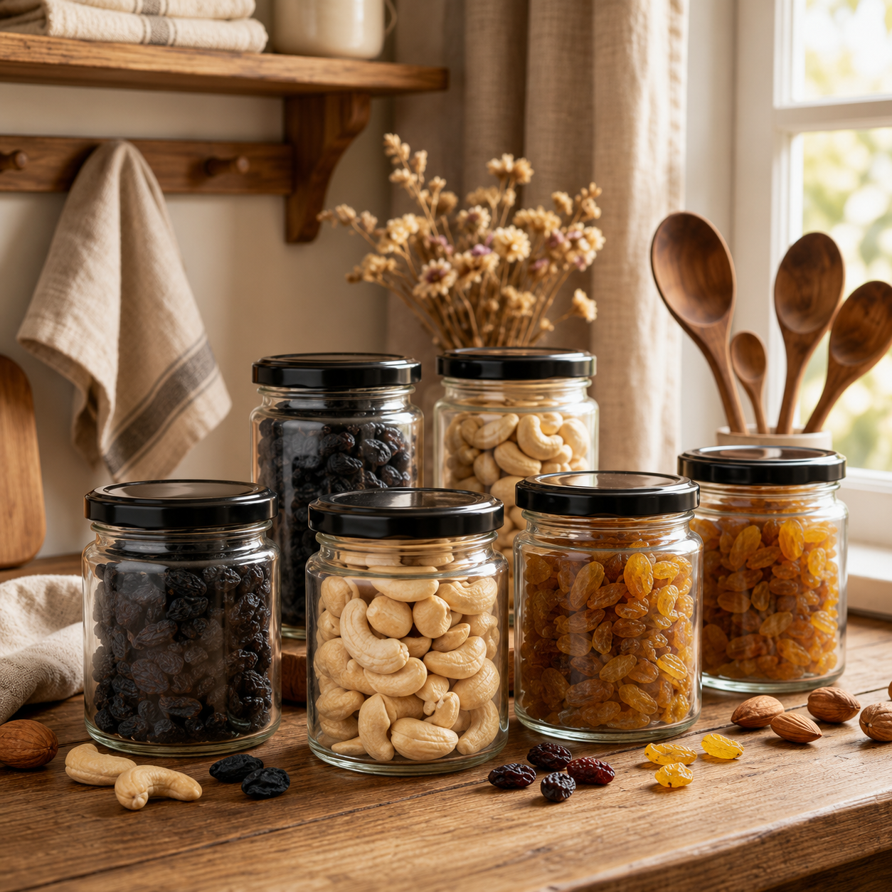 Storepheus™ MiniSeal 200ML Glass Jar Set of 6