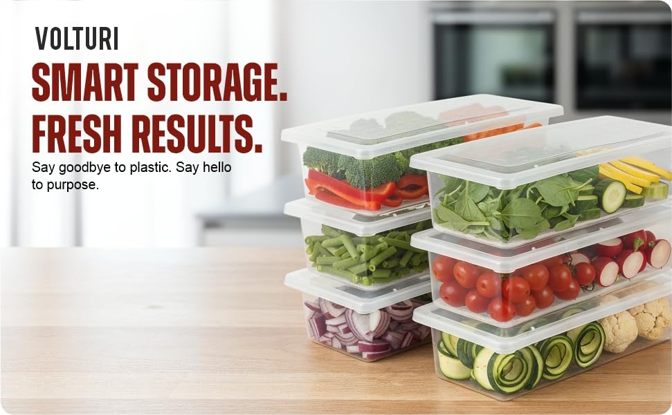 Storepheus™ Fridge Storage Set (1500ml - Pack of 6)