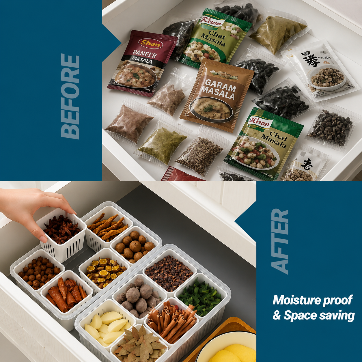 Storepheus™ MealPrep 6-Grid Fridge Organizer