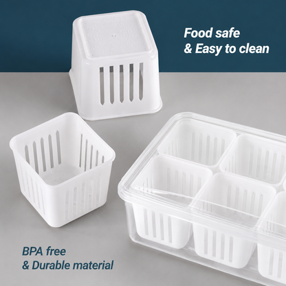 Storepheus™ MealPrep 6-Grid Fridge Organizer