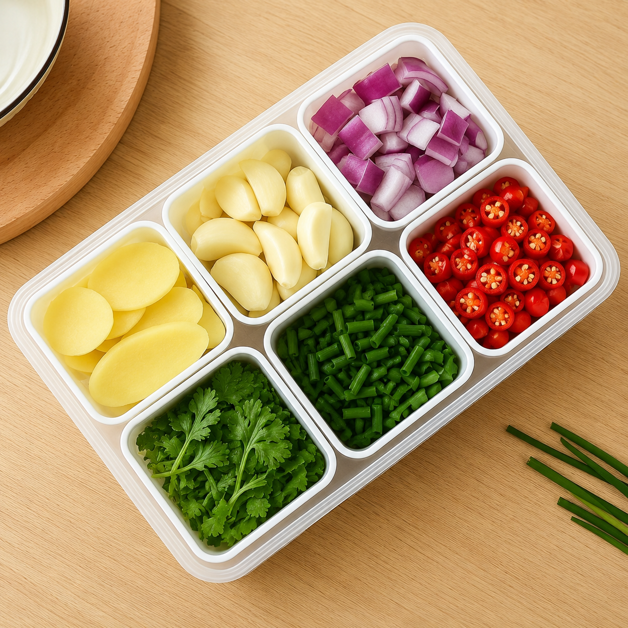 Storepheus™ MealPrep 6-Grid Fridge Organizer