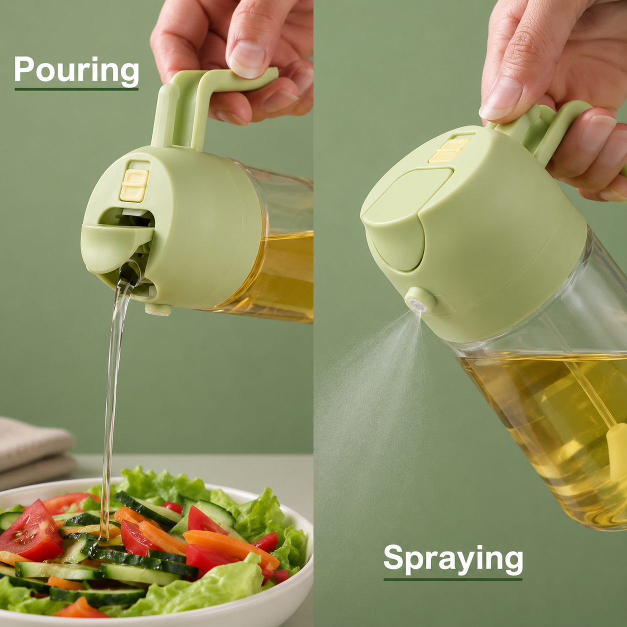 Storepheus™ MistPour 500ML 2-in-1 Oil Sprayer Glass Bottle