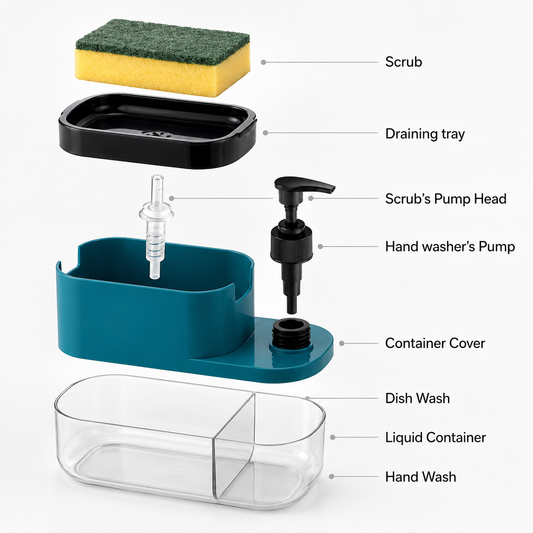Storepheus™ CleanPress 3-in-1 Soap Dispenser
