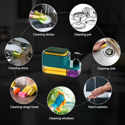 Storepheus™ CleanPress 3-in-1 Soap Dispenser