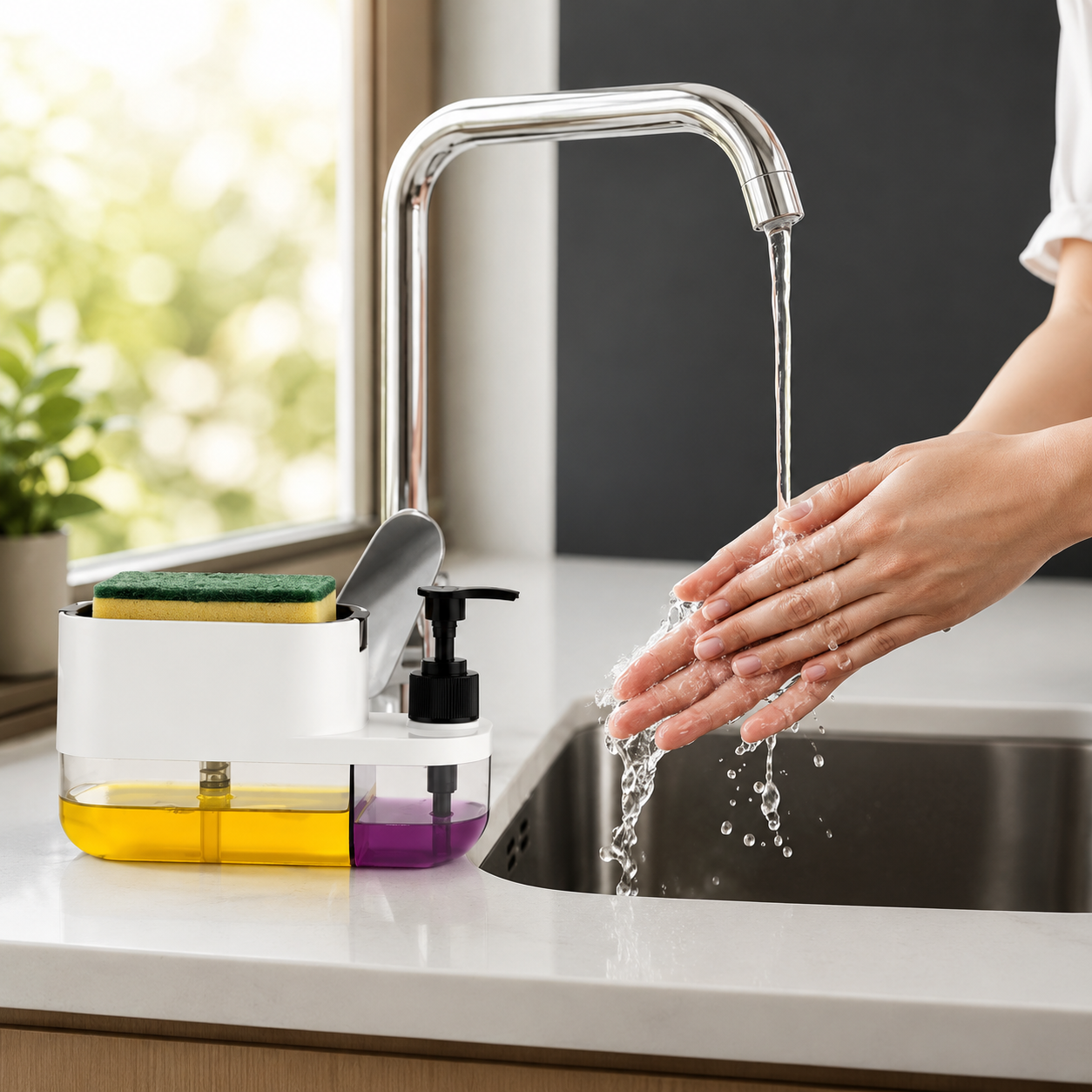 Storepheus™ CleanPress 3-in-1 Soap Dispenser