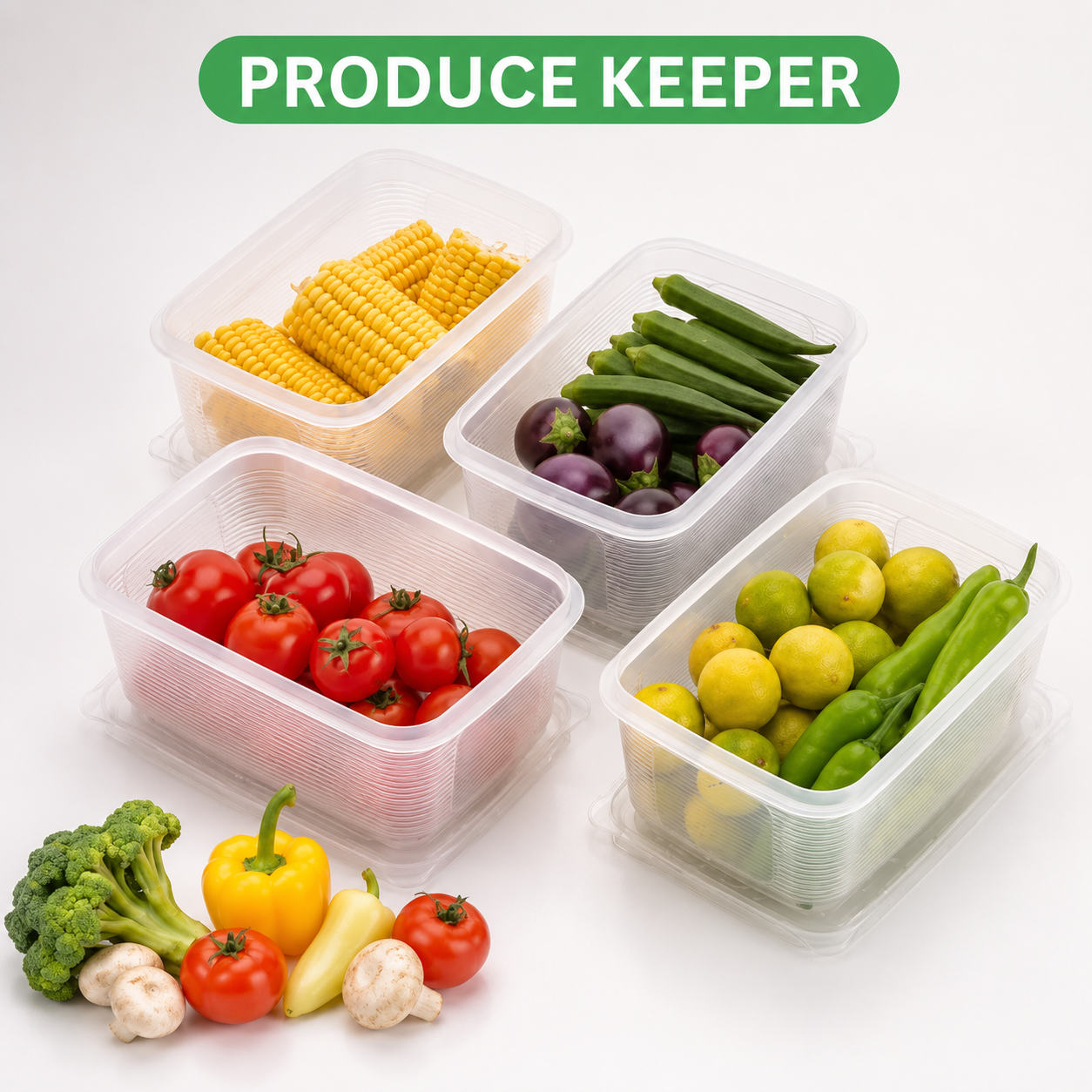 Storepheus™ FreshMax Fridge Storage Set (Pack of 6)