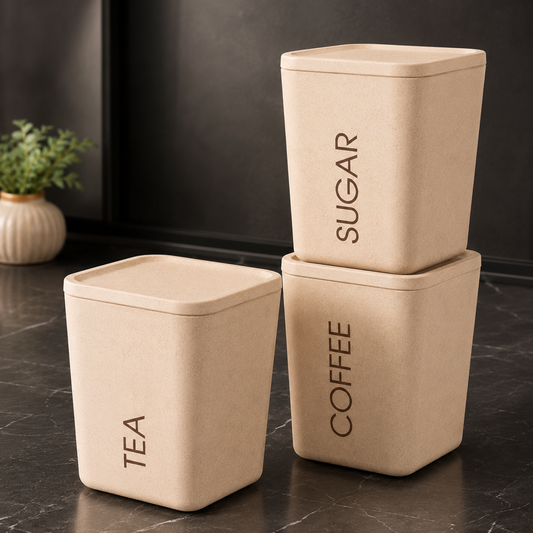 Storepheus™ EcoSeal Tea Coffee Sugar Canister Set