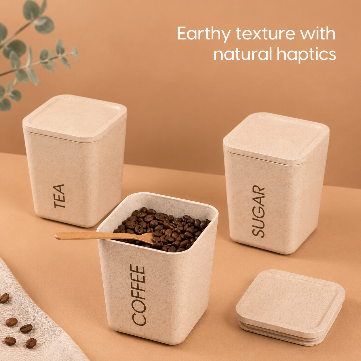 Storepheus™ EcoSeal Tea Coffee Sugar Canister Set